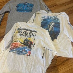 Salt Life Gray and White men's Fishing Graphic Tees